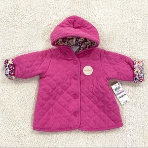 NWT Floral Reversible Quilted Jacket sz 6-9 mos
